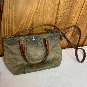 Fossil Embossed Leather Bag